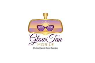 design glow mobile organic spray tanning logo