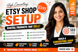 set up etsy shop, etsy digital products, etsy SEO, etsy store, digital products
