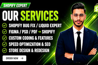 do shopify bug fixing, shopify custom coding, shopify developer and liquid coder