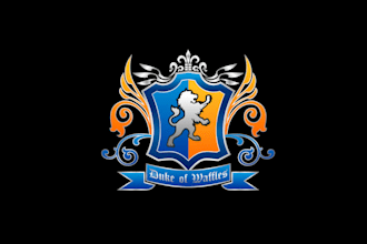 make twitch streamer coat of arms logo