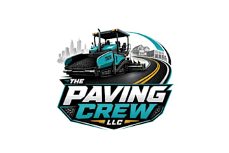 create awesome modern asphalt logo design for your business