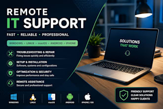 provide IT support for windows linux macos android and iphone