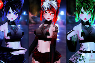do vrchat avatar commission, anime vrc avatar, furry nsfw 3d model, vr character