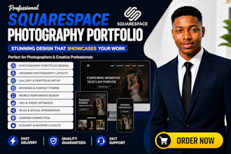 build squarespace photography portfolio website wedding photography website