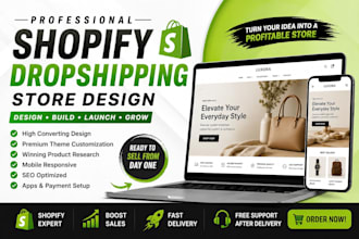 design and develop shopify store as ecommerece store expert