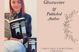 be your italian book ghostwriter or fiction author