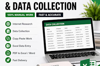 do web research and data collection manually