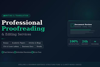 proofread and edit your english content professionally