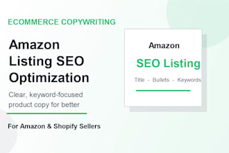 write amazon SEO product listing copy