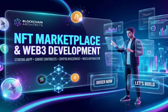 develop nft marketplace staking dapp crypto investment smart contract web3system
