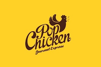 create vintage rooster chicken mascot animal logo design for your brand