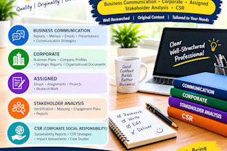 do business  communication, corporate, assigned ,stakeholder analysis, csr