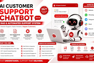 create ai customer support chatbot, rag, and automated support system