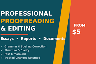 proofread and edit your essay, report or document