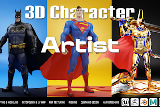 create a high quality 3d character artist