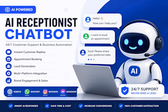 ai receptionist chatbot for website whatsapp instagram and business automation
