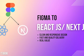 convert figma to reactjs or nextjs website