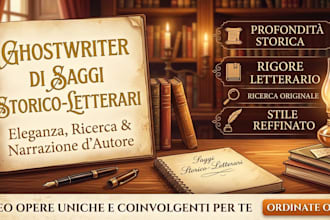 ghostwriter per saggi storici e analisi letterarie