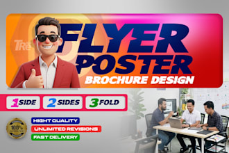 create professional flyer poster and brochure