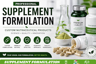 supplement and nutraceutical product formulation food scientist recipes beverage