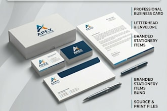 design business card and corporate stationery kit