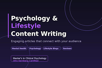 write engaging psychology and mental health blog posts and articles