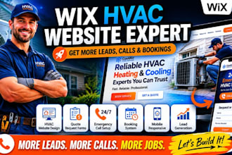 build wix hvac website heating cooling repair booking lead generation