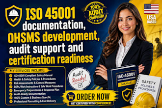 iso 45001 documentation, ohsms development, audit support