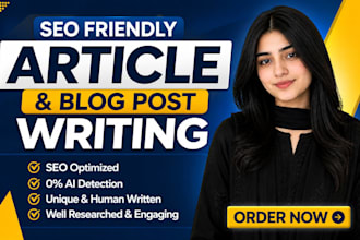 do SEO article writing, content writing and blog post writing