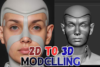 convert 2d image logo photo sketch to 3d model stl 3mf obj 3d printing printable