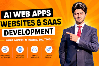 develop ai website,ai chatbot, saas app, ai web application