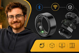 smart wearable cad, bluetooth ring stl, iot enclosure prototype cad expert pro