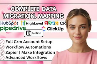 do data migration on hubspot gohighlevel pipedrive monday crm slack odoo crm