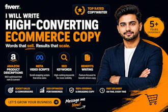 write premium shopify product descriptions and ad scripts