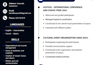 design a modern and professional resume CV