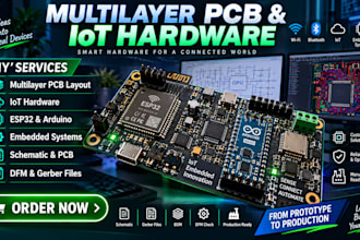 design multilayer pcb, iot hardware and embedded systems with esp32 and arduino
