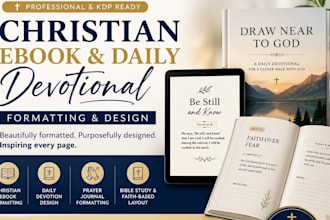 christian ebook prayer journal daily devotional book cover design ebook design