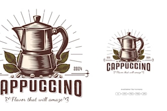 custom coffee shop logo design for cafes and brands