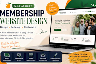 design redesign or customize wild apricot membership website for associations