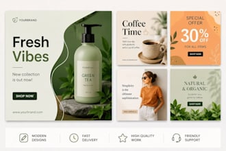 create modern social media post designs