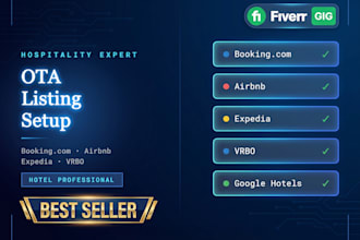 set up your hotel or property on bookingcom airbnb or expedia