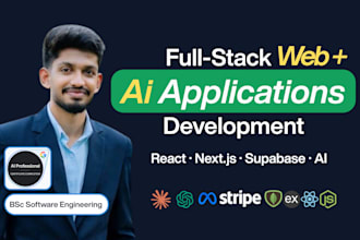 develop a full stack nextjs app with ai integration and supabase