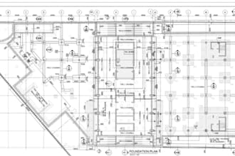draft architectural 2d floor plans, site plans, and city permit drawings