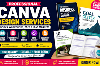 design canva ebook, workbook, PDF, and lead magnet in canva