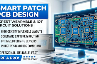 design cutting edge smart patch pcb with  ble, wearable iot and advanced
