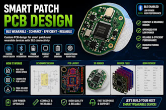 design ble wearable pcb, smart patch pcb and iot device