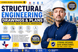 do structural engineering drawings for texas new mexico and montana