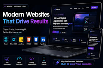 develop modern and responsive frontend websites