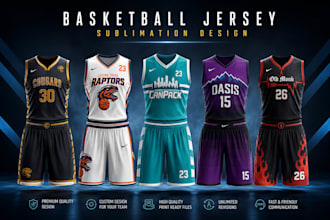 design professional basketball sublimation jersey and custom sportswear