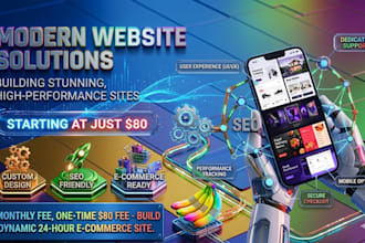 design 1 page business website and shopify ecommerce store